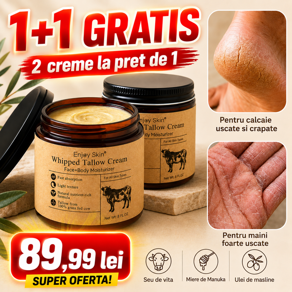 Cremă Hidratantă Intensivă cu Seu de Vită și Miere de Manuka