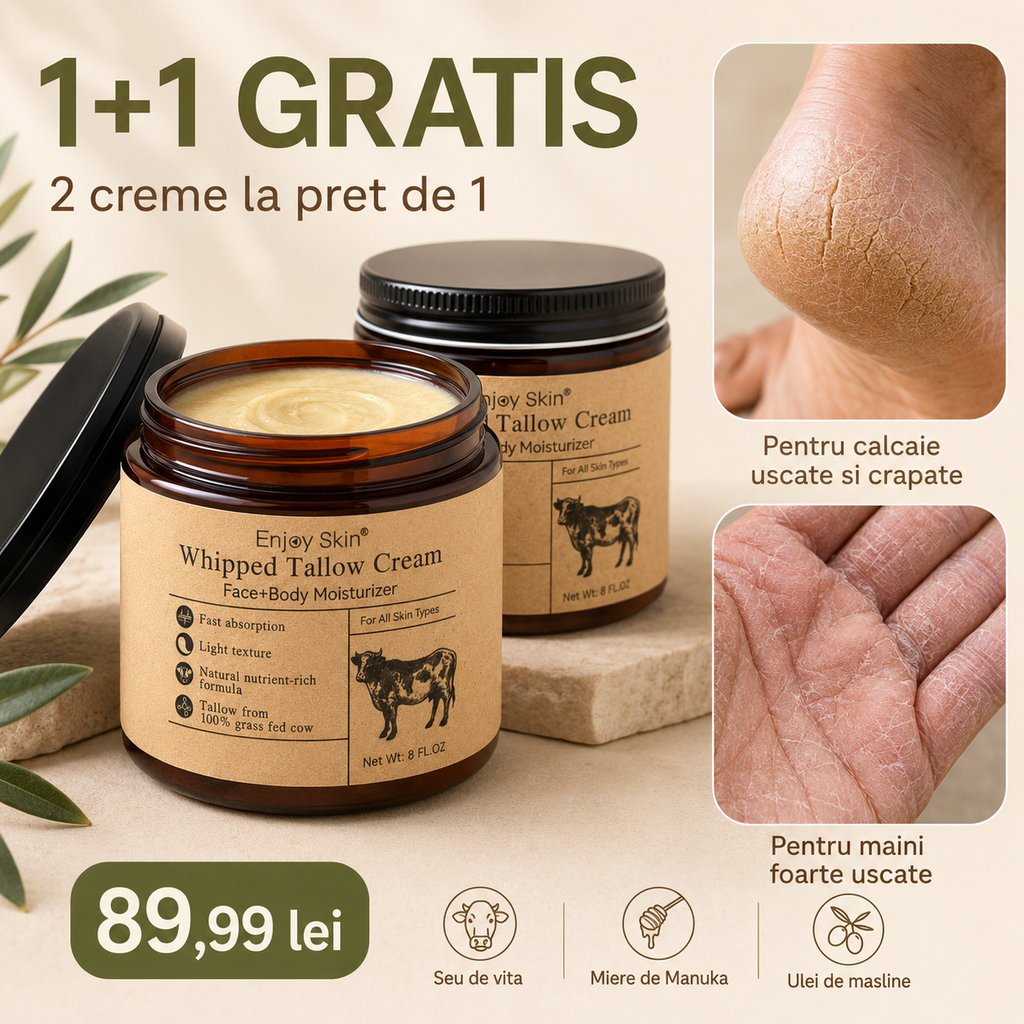 Cremă Hidratantă Intensivă cu Seu de Vită și Miere de Manuka